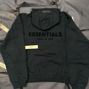 Fear of God Essentials Pure Black Hoodie